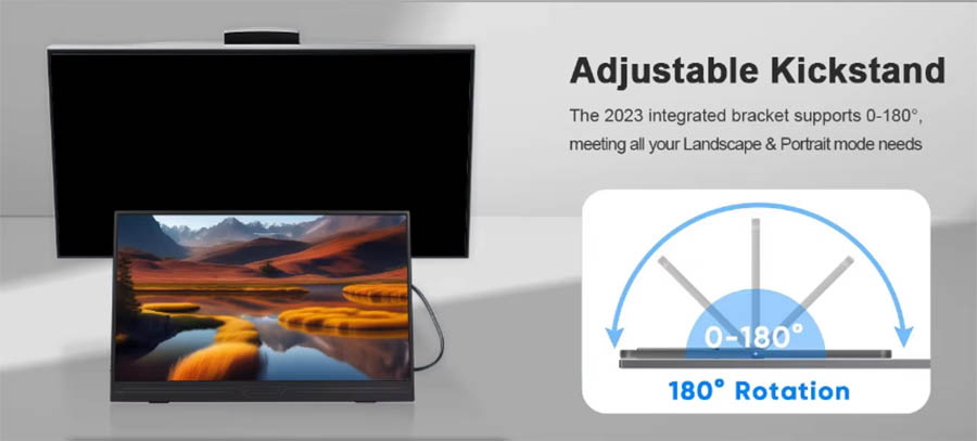 Factory price 15.6 Inch 1080p Mini HD Portable Monitor with Desktop Stand for Laptop Computer